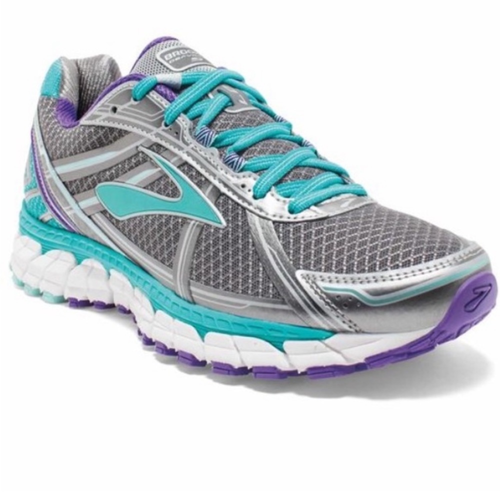 Brooks Defyance 9 DNA Teal & Purple Running Sneakers Size 8.5